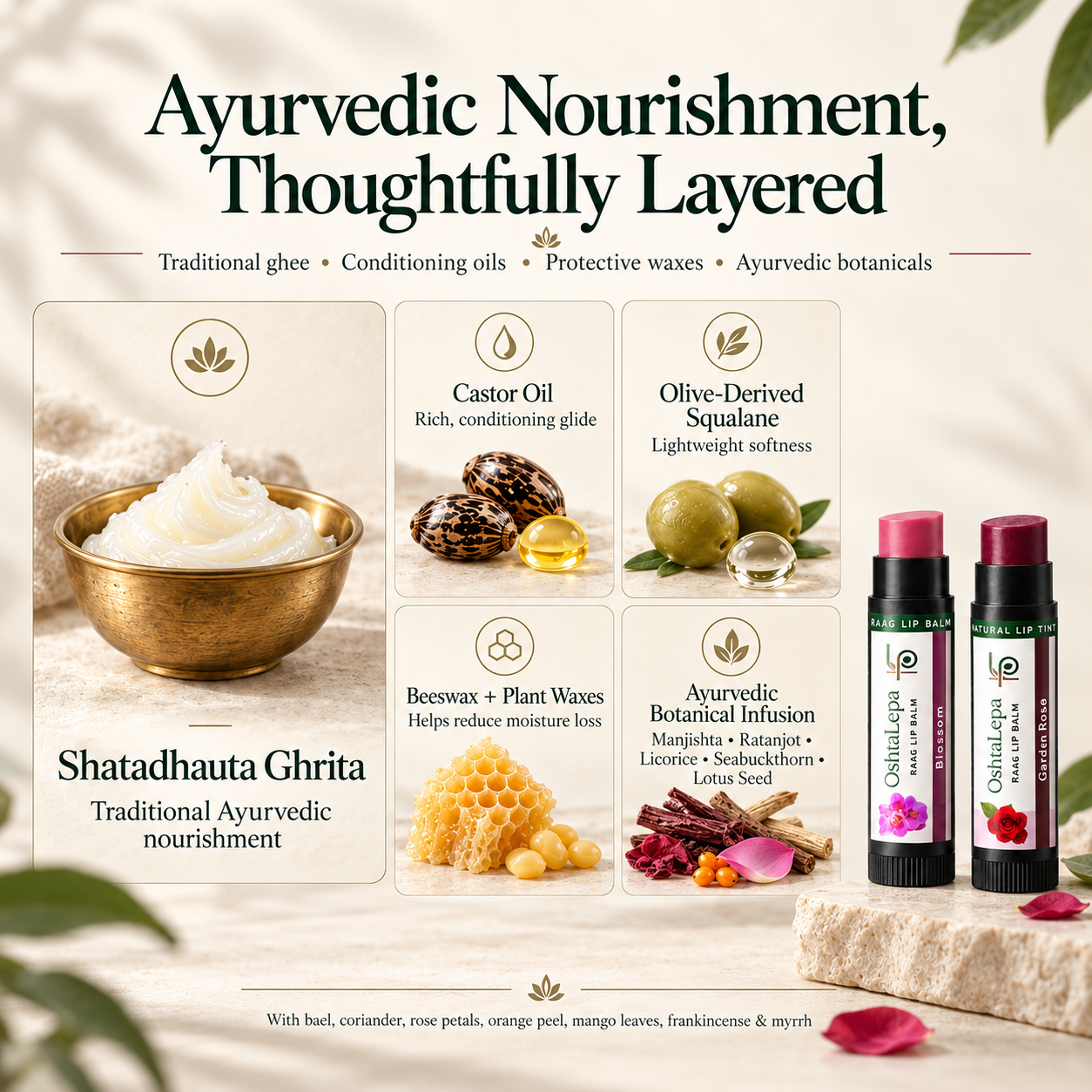 OshtaLepa Raag Ayurvedic Tinted Lip Balm