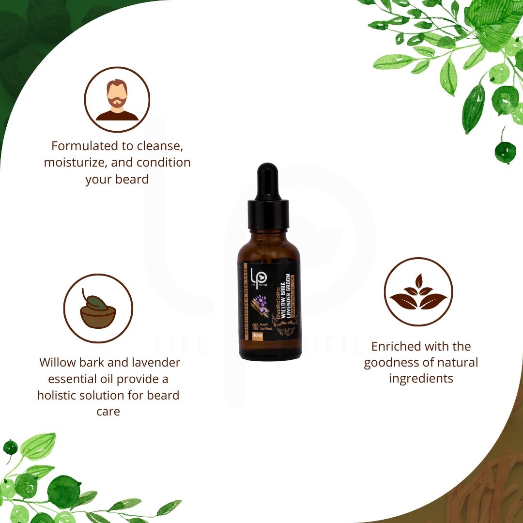 DadhikaSakha WILLOW BARK LAVENDER GROOM - BEARD GROOMING OIL