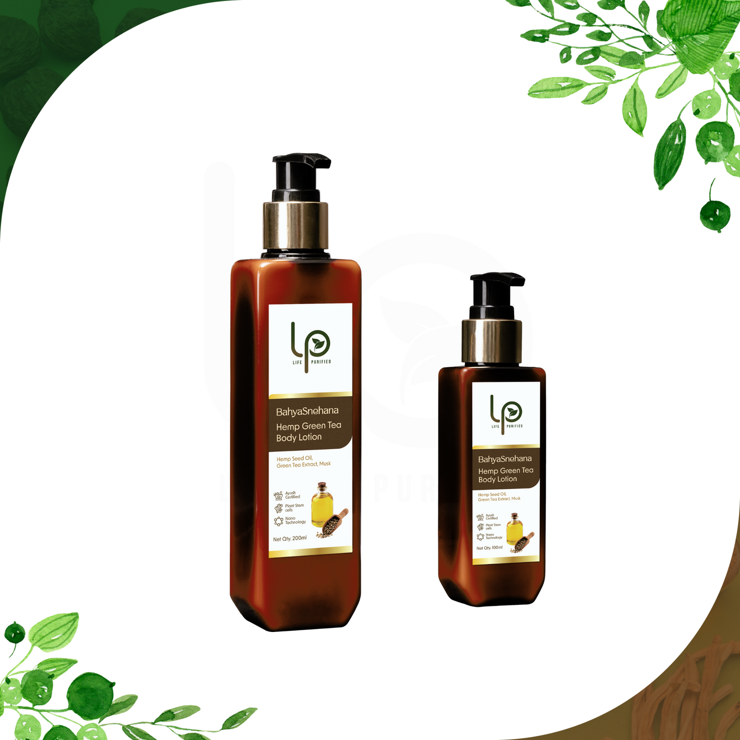 BahyaSnehana HEMP GREEN TEA - BODY LOTION