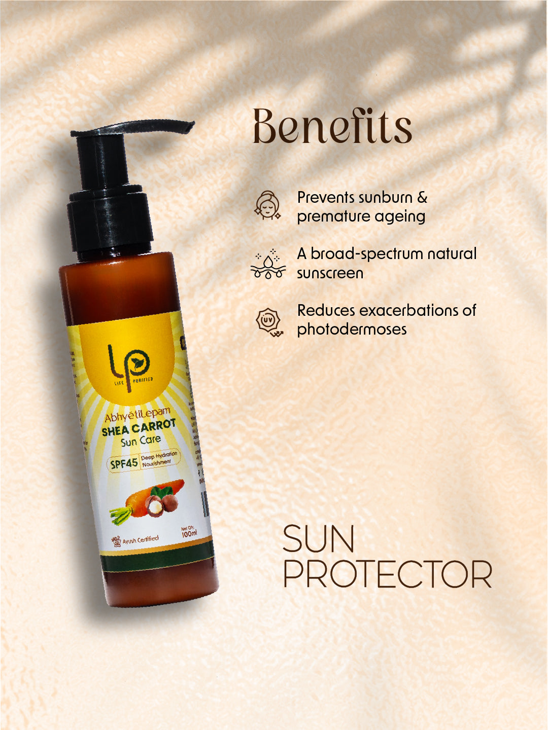 AbhyetiLepam SHEA CARROT SUN CARE SPF 45 PA++++