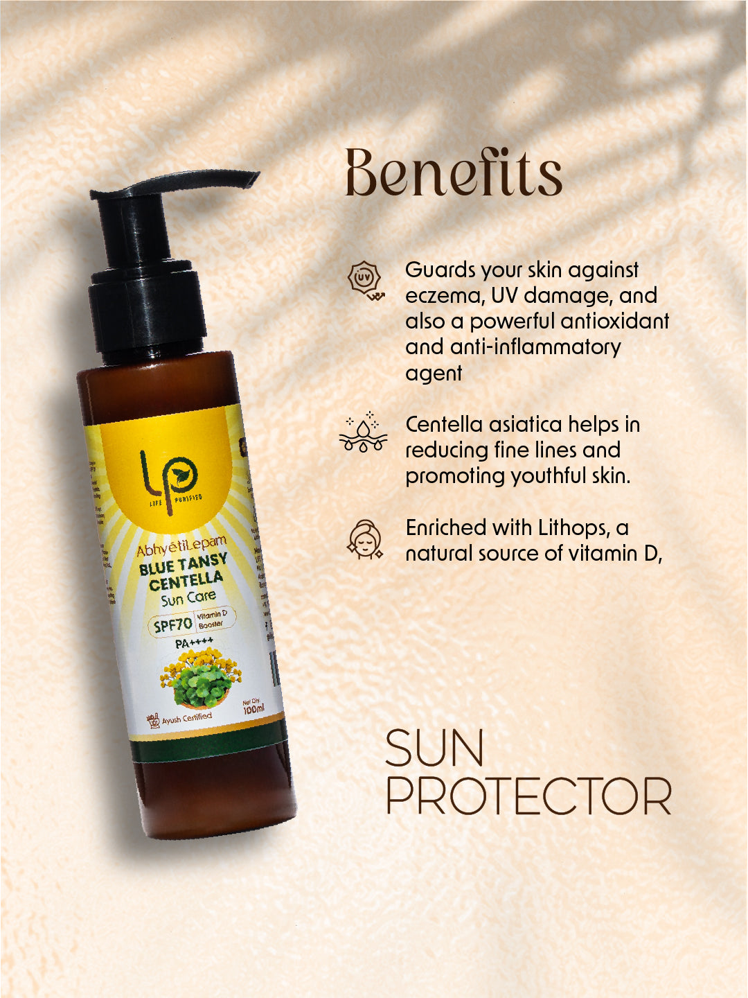 AbhyētiLepam Blue Tansy Centella Vit D Booster SPF 70 PA++++