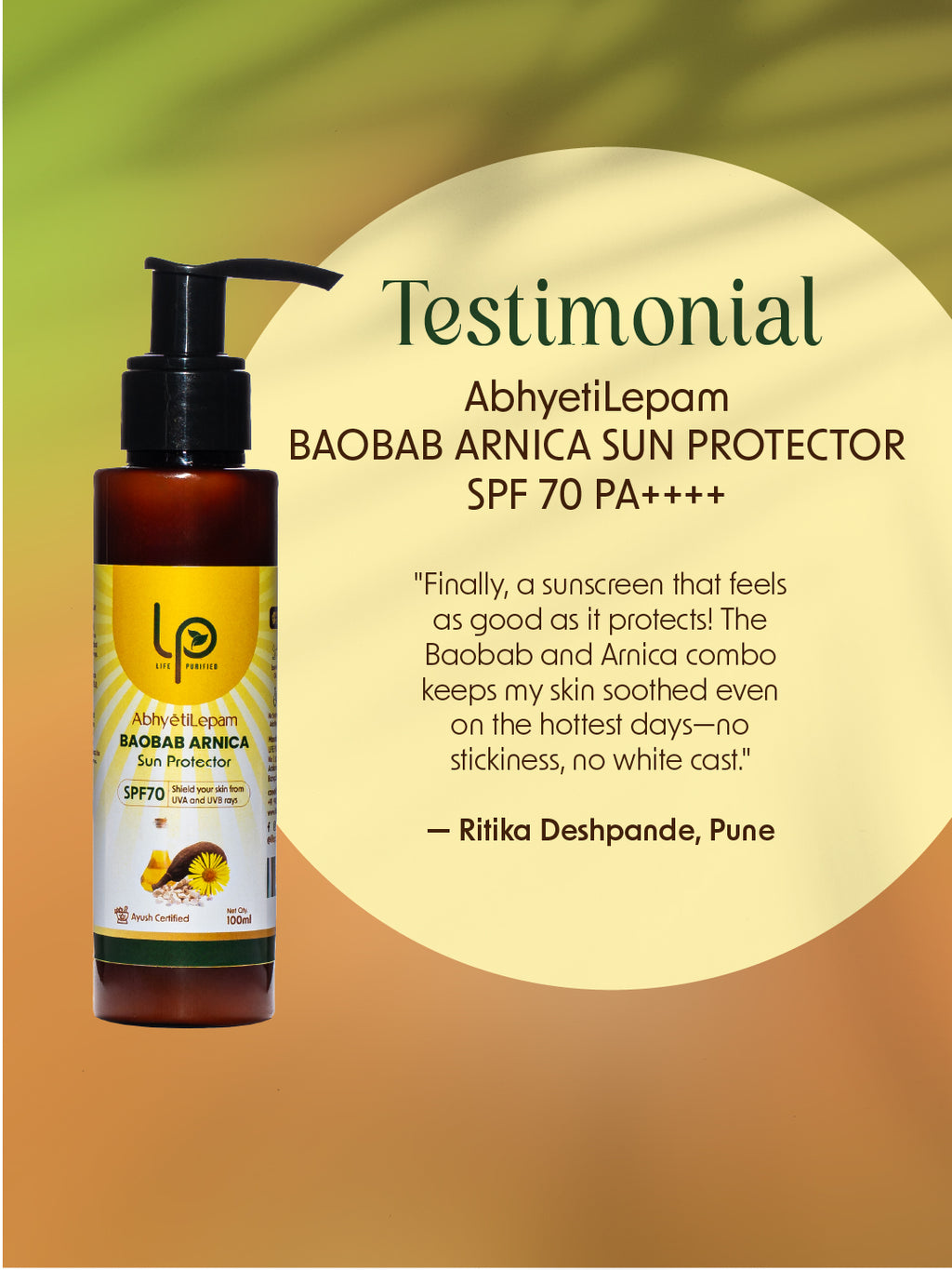 AbhyetiLepam BAOBAB ARNICA SUN PROTECTOR SPF 70 PA++++