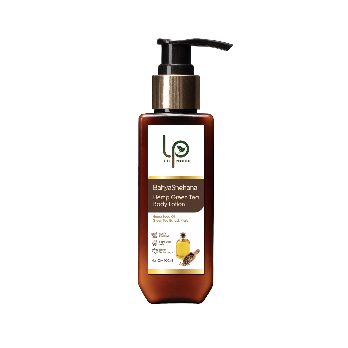 BahyaSnehana HEMP GREEN TEA - BODY LOTION