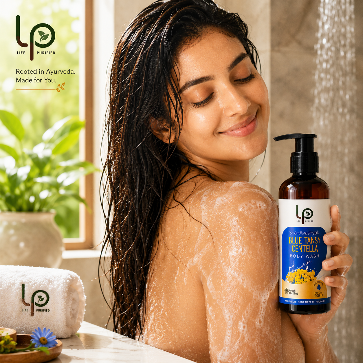 SnanAvashyak Blue Tansy Centella Deo Body Wash