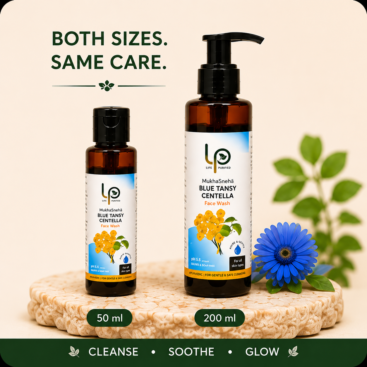 MukhaSneha Blue Tansy Centella Mild Face Cleanser