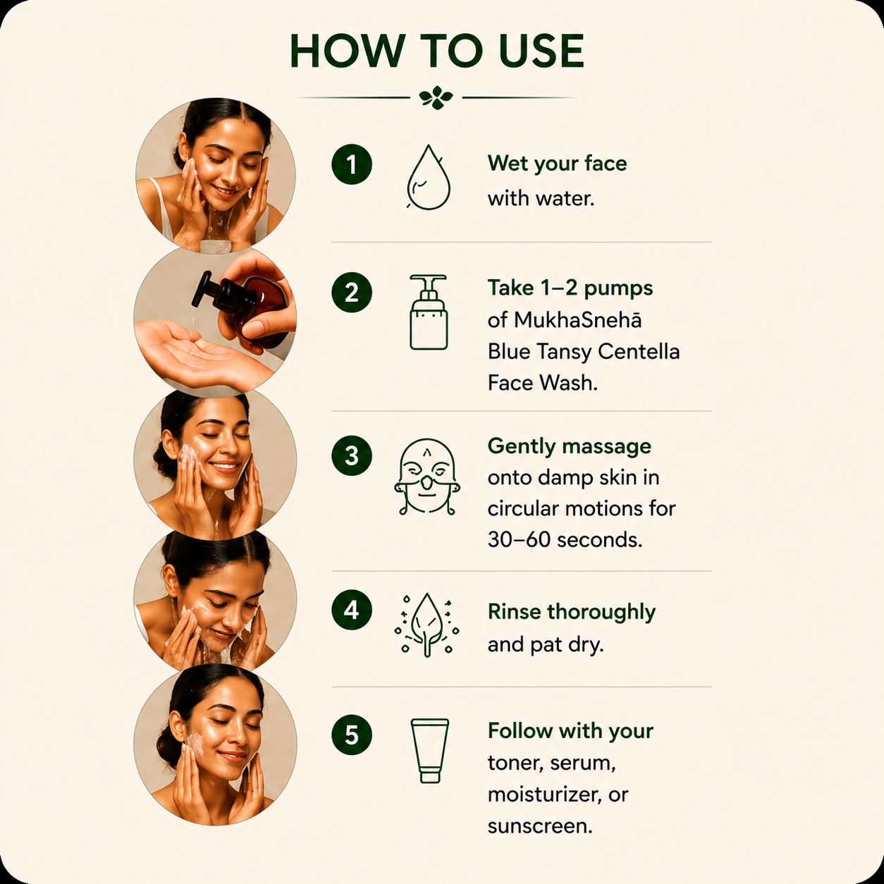 MukhaSneha Blue Tansy Centella Mild Face Cleanser