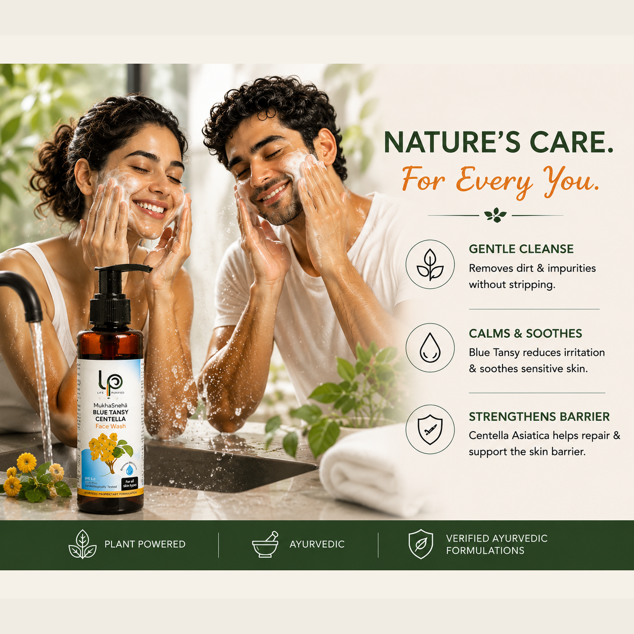 MukhaSneha Blue Tansy Centella Mild Face Cleanser