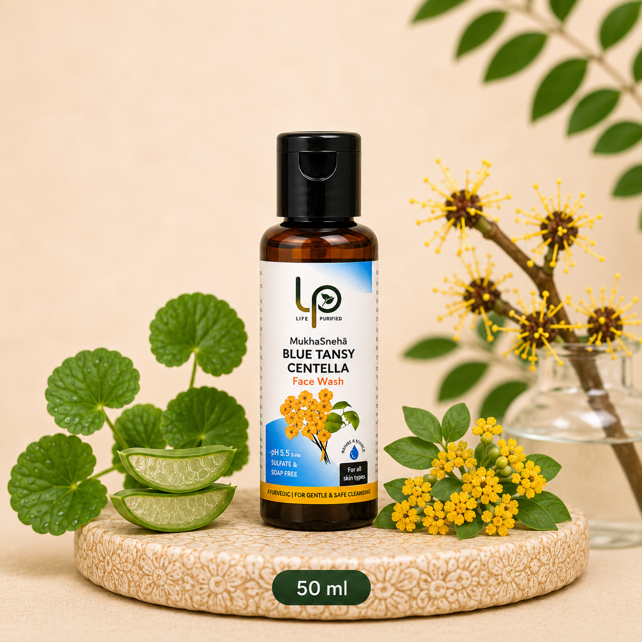 MukhaSneha Blue Tansy Centella Mild Face Cleanser