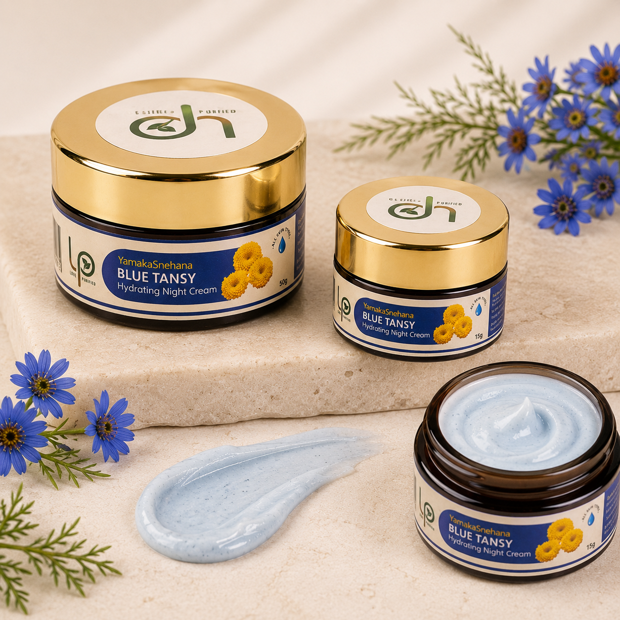 YamakaSnehana  BLUE TANSY CENTELLA HYDRATING NIGHT CREAM