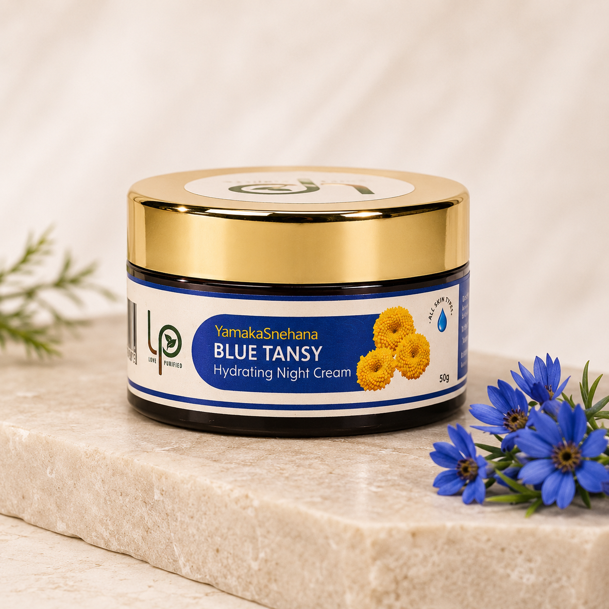 YamakaSnehana  BLUE TANSY CENTELLA HYDRATING NIGHT CREAM