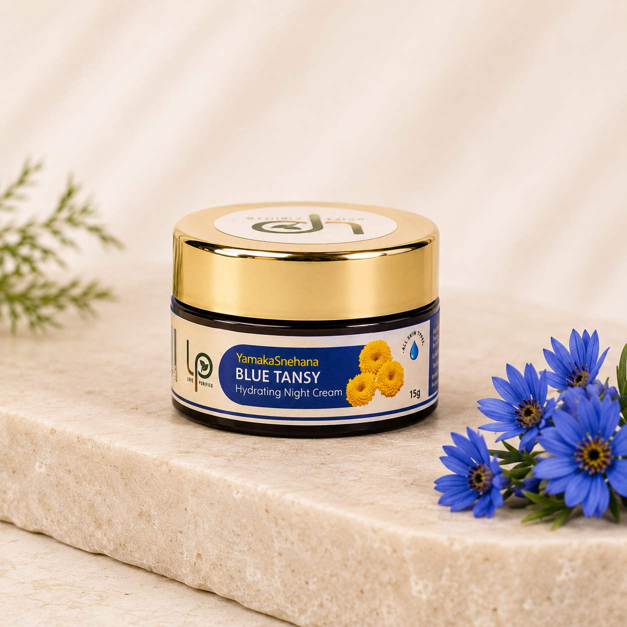 YamakaSnehana  BLUE TANSY CENTELLA HYDRATING NIGHT CREAM