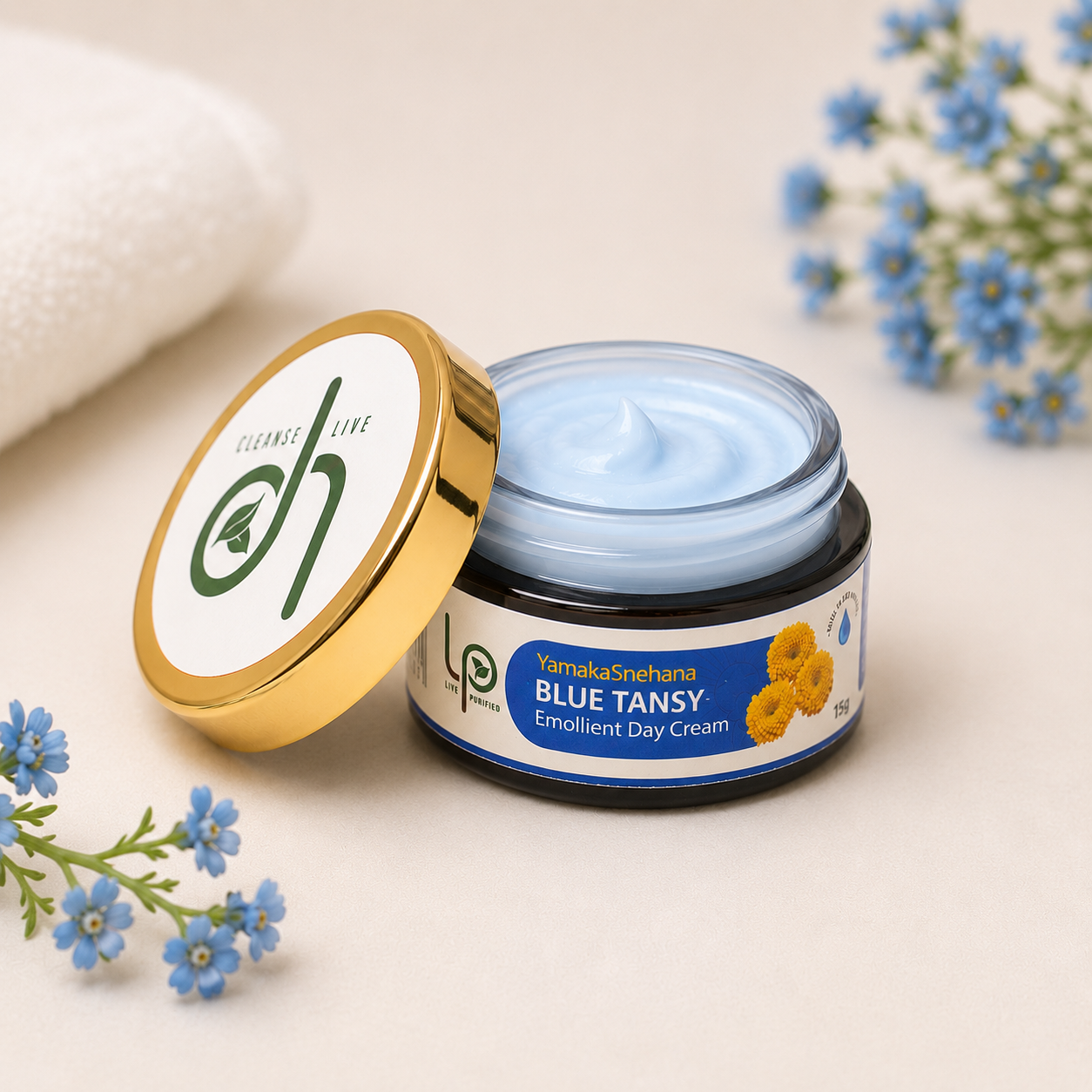 YamakaSnehana  BLUE TANSY CENTELLA EMOLLIENT DAY CREAM