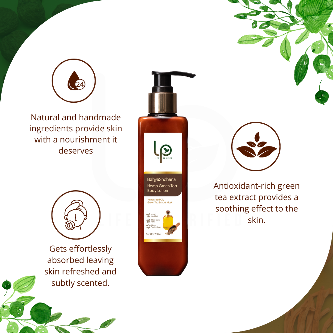 BahyaSnehana HEMP GREEN TEA - BODY LOTION