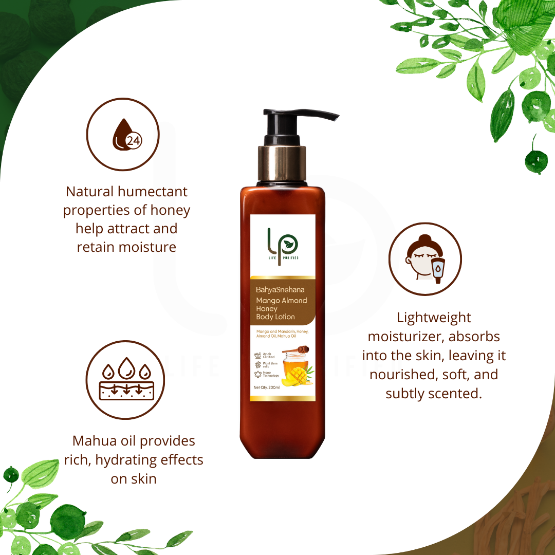 BahyaSnehana MANGO ALMOND HONEY - BODY LOTION