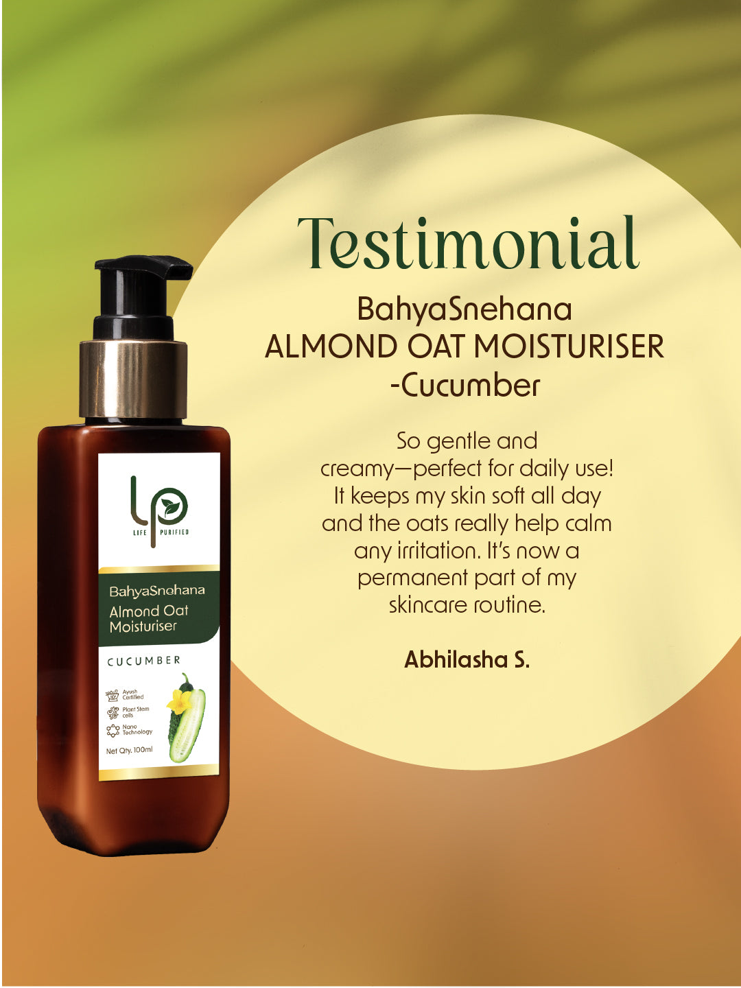 BahyaSnehana ALMOND OAT MOISTURISER - BODY LOTION