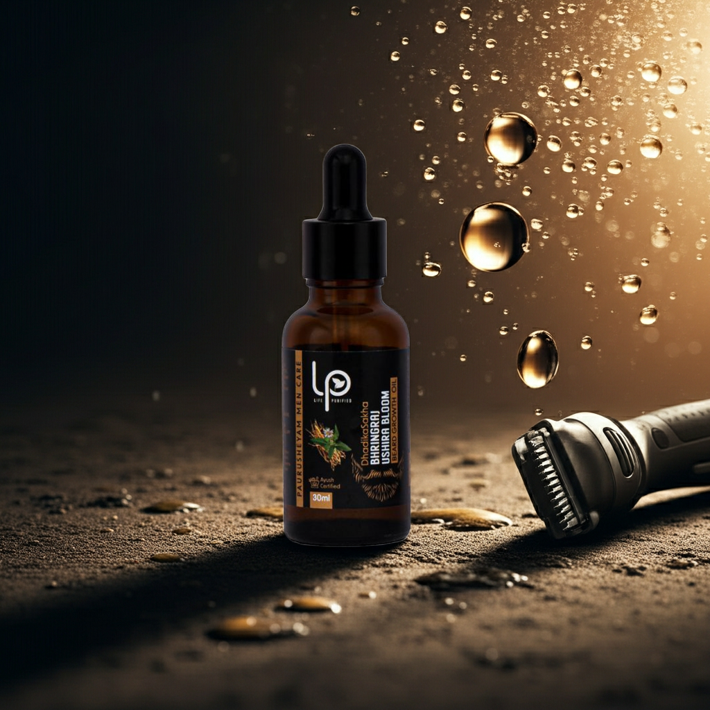 DhadikaSakha BHRINGRAJ USHIRA BLOOM - BEARD GROWTH OIL