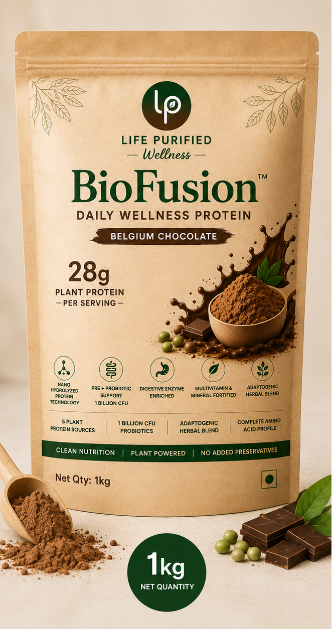 LIFE PURIFIED BioFusion Nano Protein – Daily Wellness Protein | Belgium Chocolate