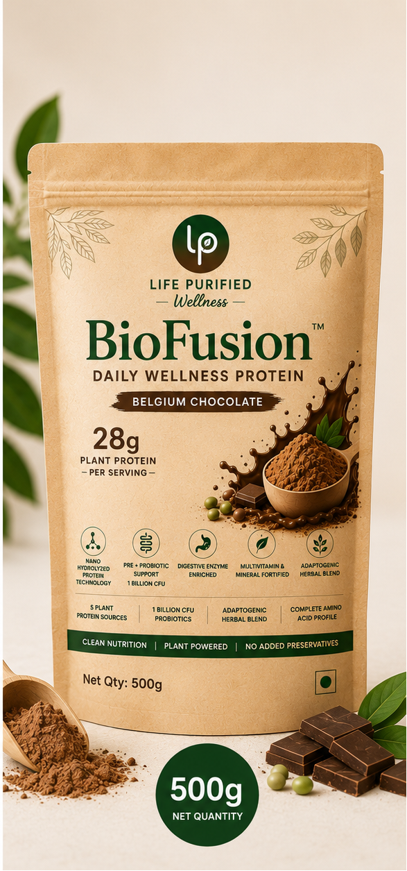 LIFE PURIFIED BioFusion Nano Protein – Daily Wellness Protein | Belgium Chocolate