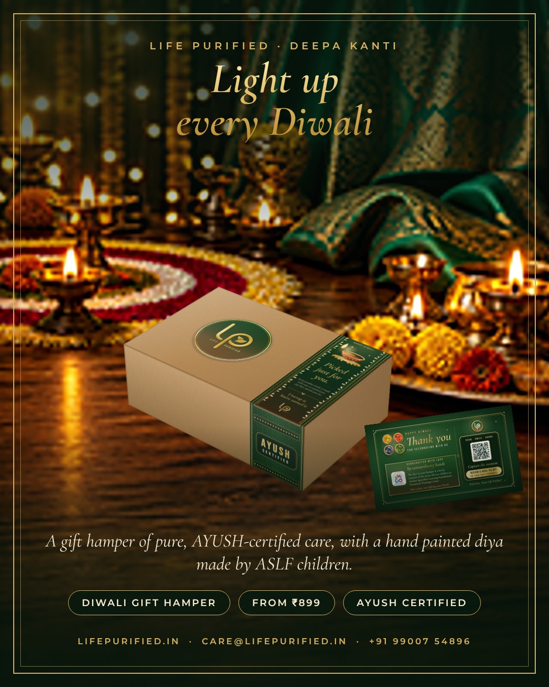Deepa Kanti - Light the lamp. Begin the ritual.