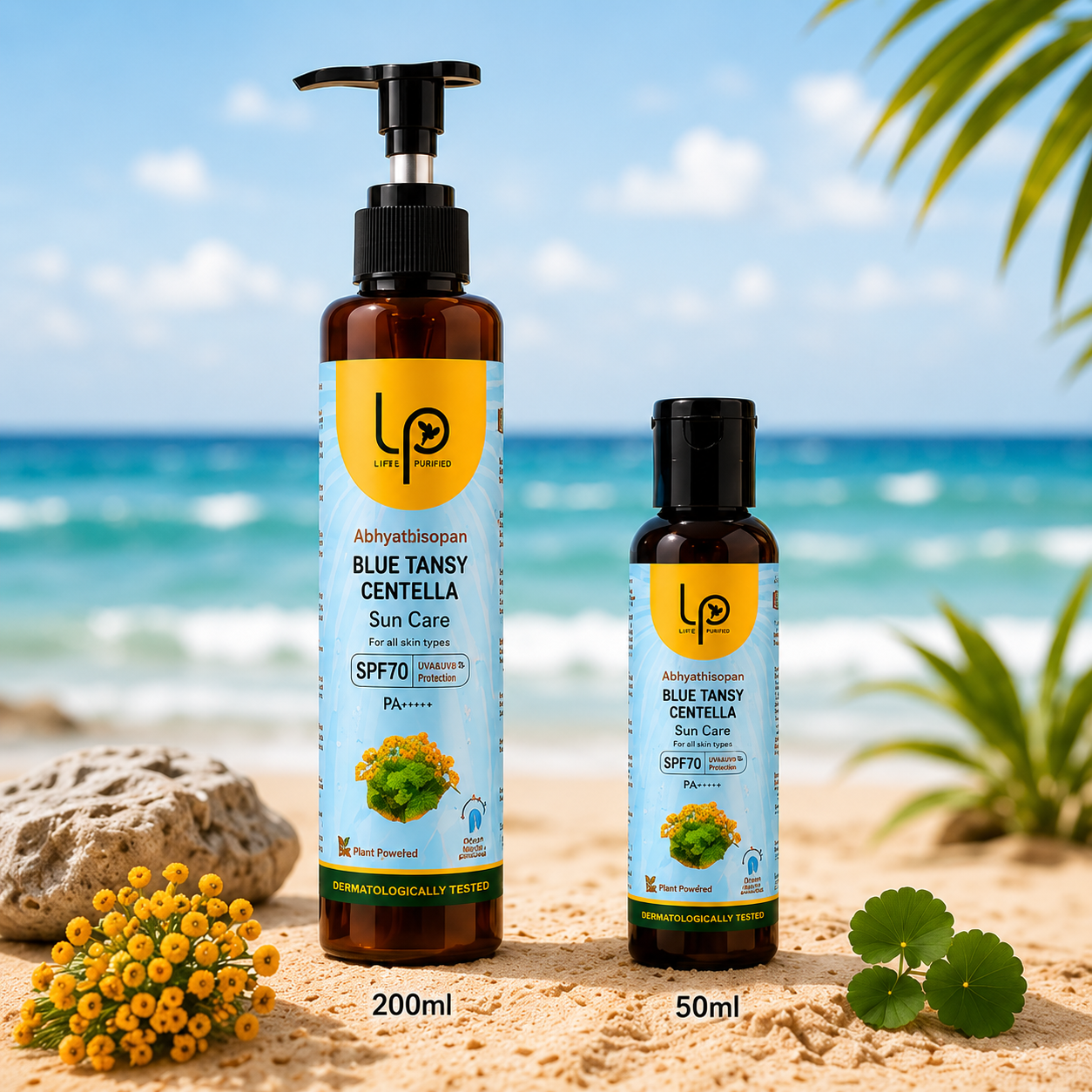 AbhyetiLepam Blue Tansy Centella Sunscreen SPF 70 PA++++