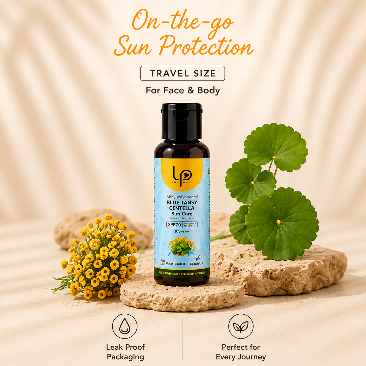 AbhyetiLepam Blue Tansy Centella Sunscreen SPF 70 PA++++