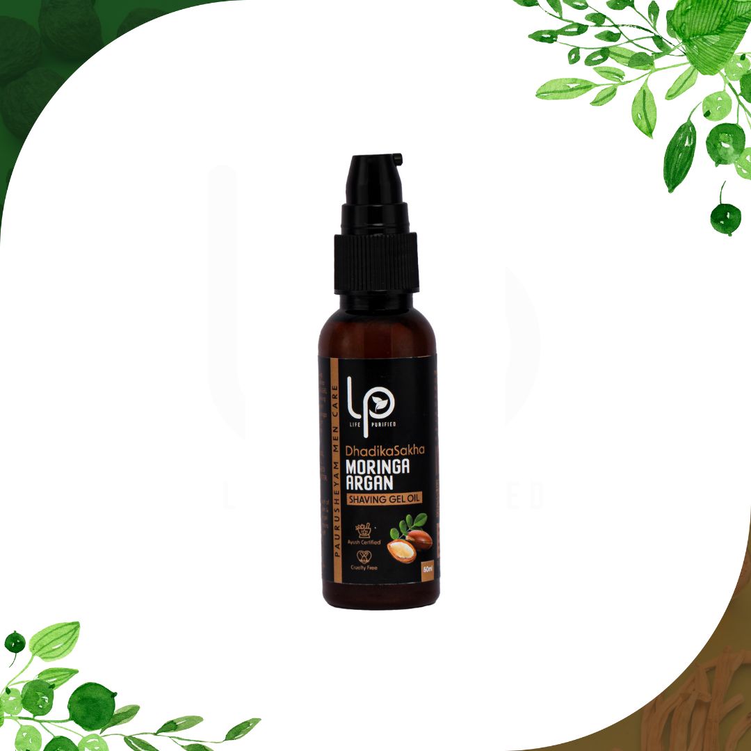 Paurusheyam MORINGA ARGAN SHAVING OIL GEL