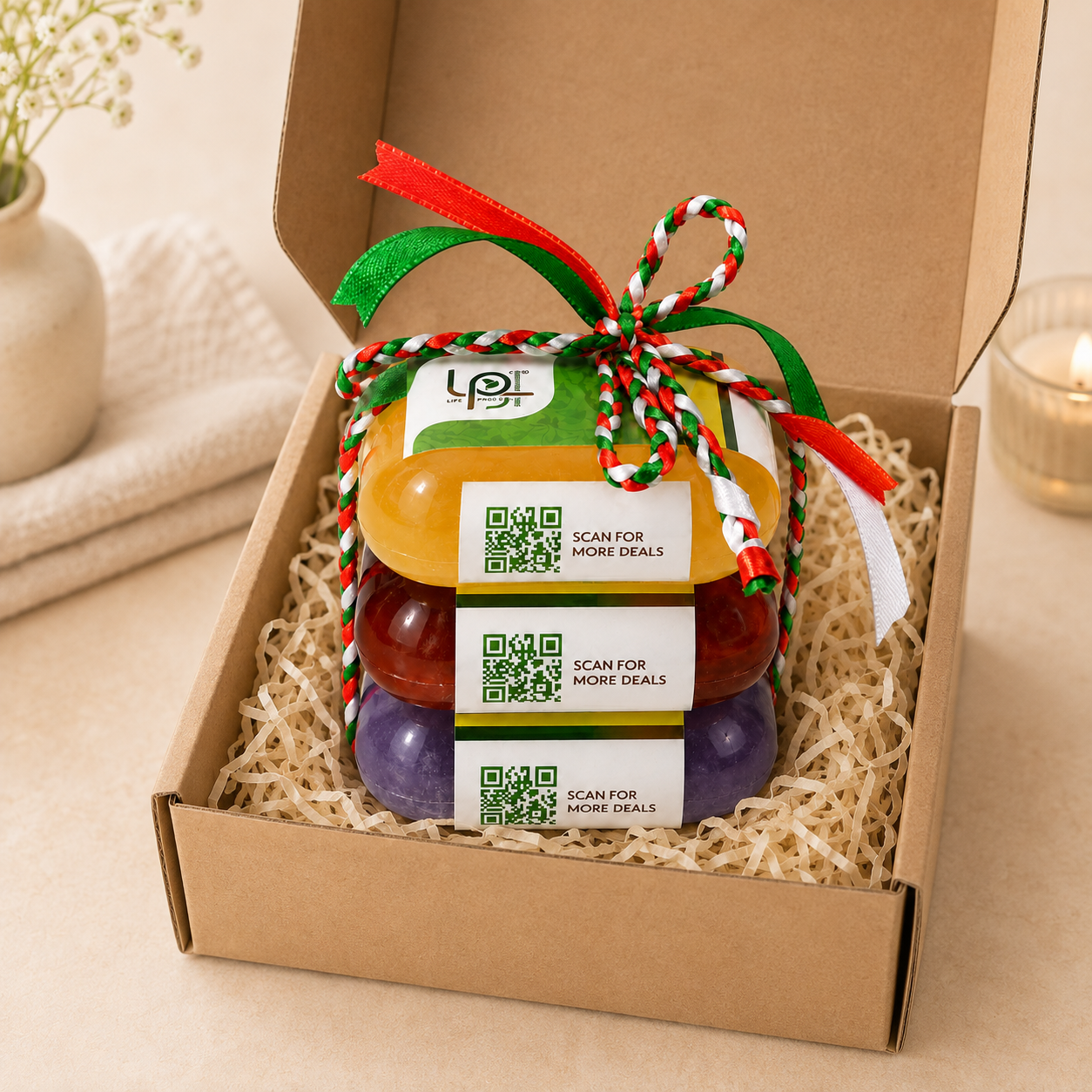 Snanavashyak Ayurvedic Soap Trio - Herbal-Floral-Radiance