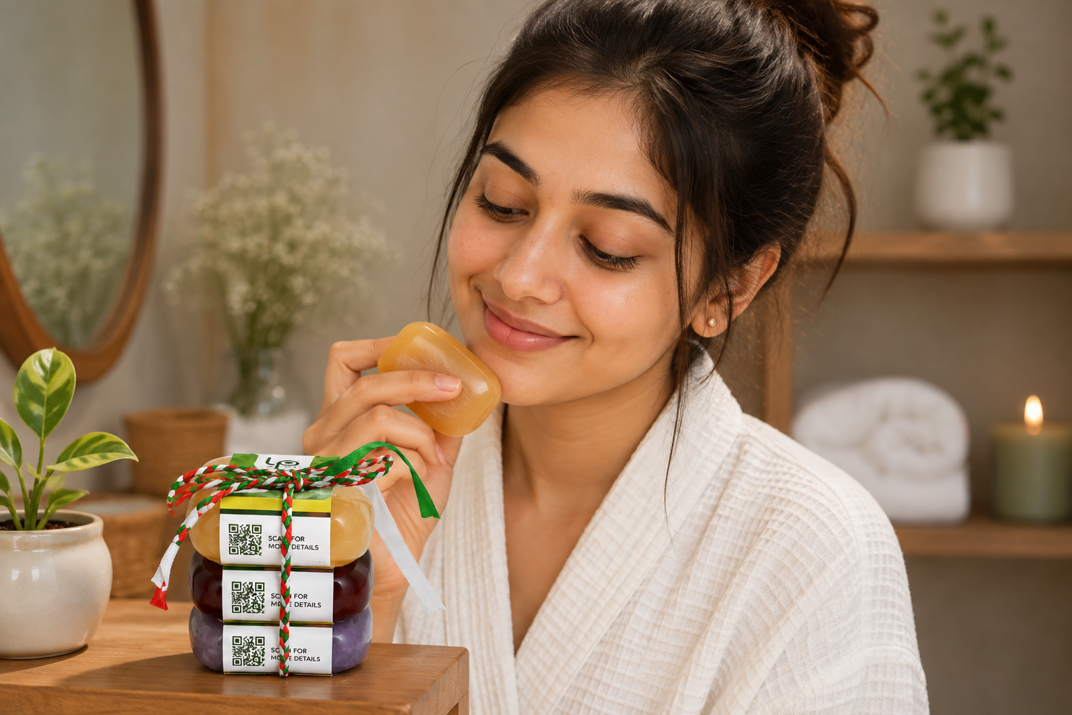 Snanavashyak Ayurvedic Soap Trio - Herbal-Floral-Radiance